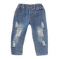 Combinaison en jean à haut rose pour enfant