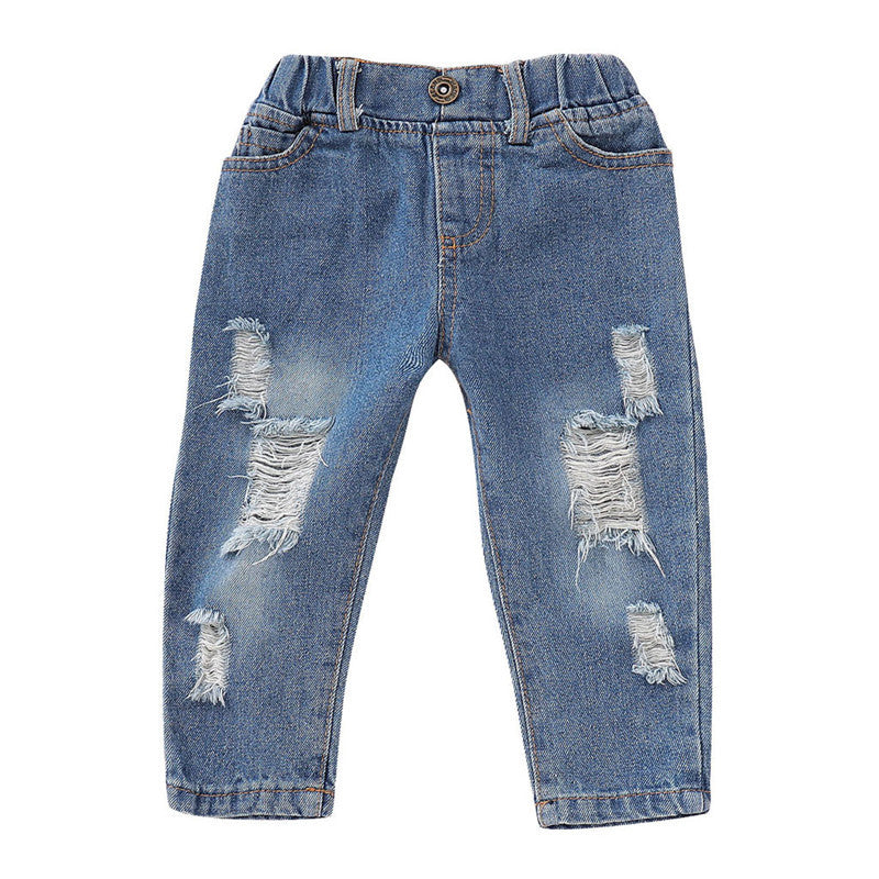 Combinaison en jean à haut rose pour enfant