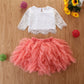 Ensemble jupe en maille pour enfant