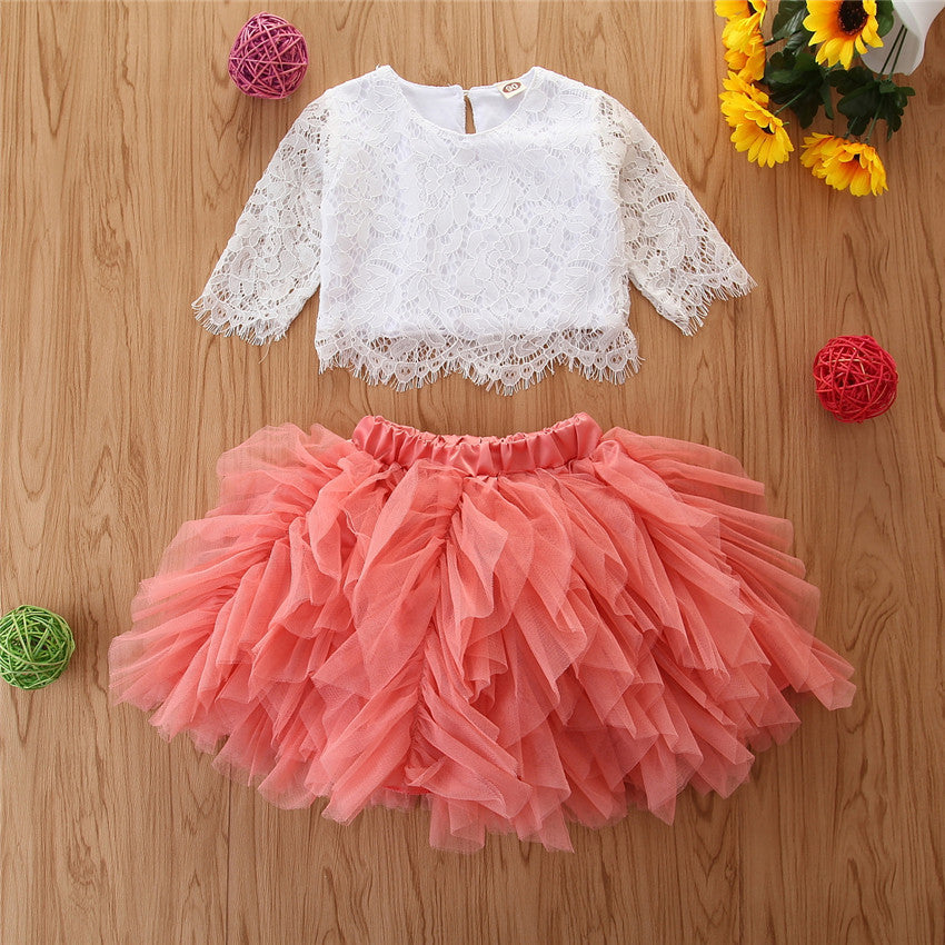 Ensemble jupe en maille pour enfant