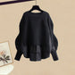 Women's Casual Fashion Fake Two-piece Top Slim Fit Skirt Two-piece Set
