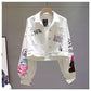 Spring And Autumn New Cartoon Letter Printing Loose Long-sleeved Top