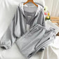 Hooded Cardigan Zipper Sports Three-piece Suit
