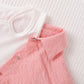 Fake Two-piece Off-shoulder Top With Flared Jeans