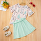 European And American Easter Girls T-shirt And Skirt Suit