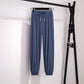 High Waist Loose Cropped Ice Silk Leggings For Women