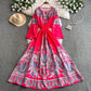 Ethnic-style High-end Elegant Vintage-style Printed Dress