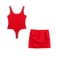 Solid Color Sleeveless Cold-shoulder Jumpsuit Base Clothing Slim Fit Slimming Ruffle Hip One-step Skirt