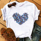 T-shirt à manches courtes imprimé amour