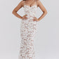 Women's Casual White Strapless Strapless Suspender Dress