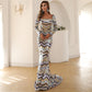 Robe de soirée à rayures et jupe pour femme, nouvelle collection