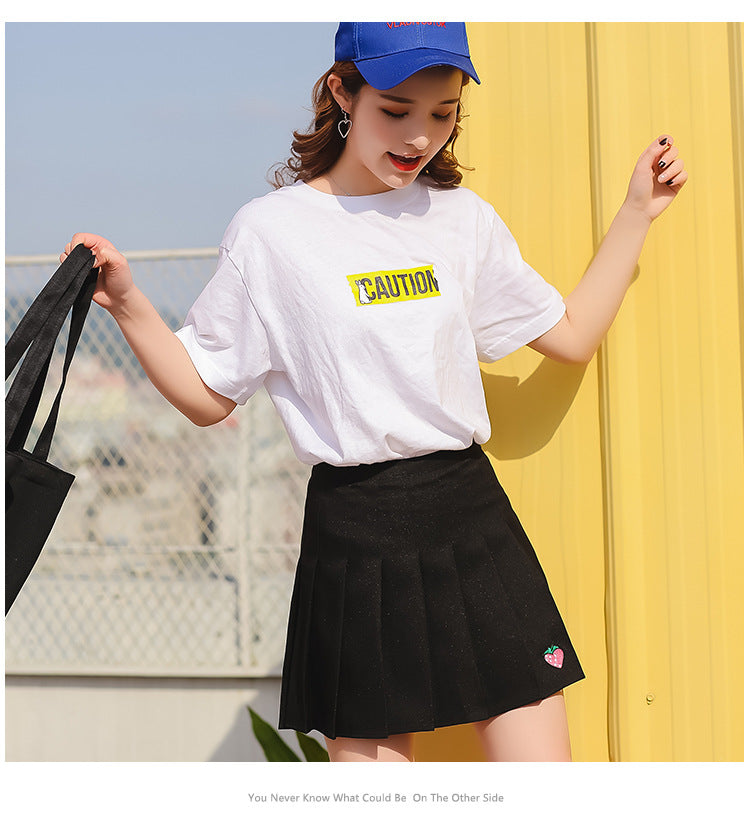 High waist A-line skirt
