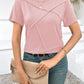 Solid Color Casual Short Sleeve T-shirt Top