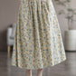 Artistic Floral Washed Cotton Sweet Neighbor's Beautiful Printed Skirt