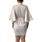 High-end Simple Style Deep V Waist Wide Sleeve Hip Skirt Dress