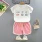 Hildren's Short-sleeved Suit Summer Cotton T-shirt