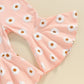 Girl's Fashion Printed Sling Bell-bottom Pants