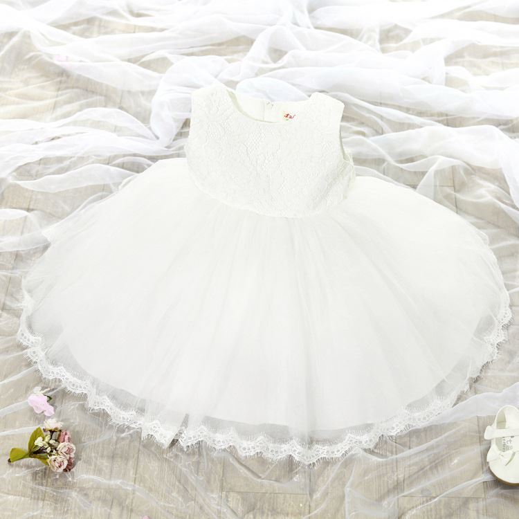 La nouvelle robe à nœud pour bébé Âge 0-2 ans bébé pleine lune enfant jupe en gaze