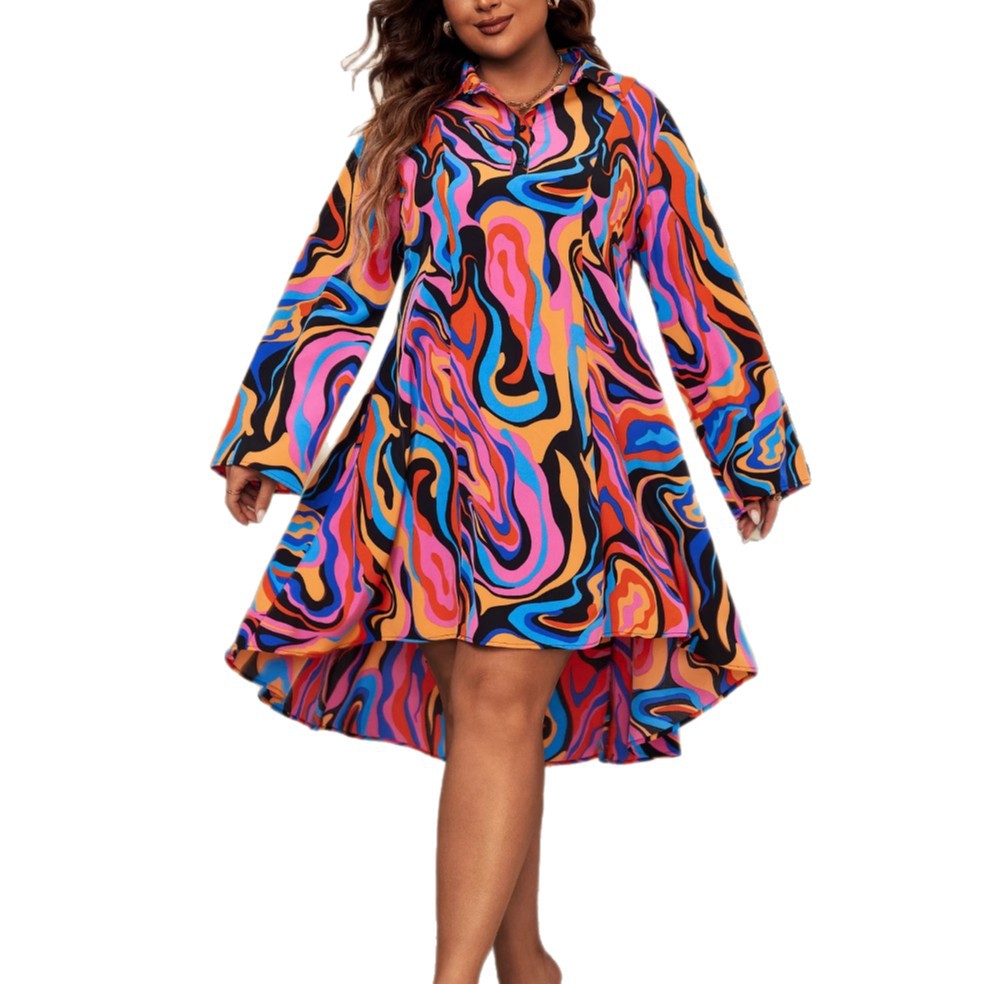 Fashionable Loose-fit Printed Dress