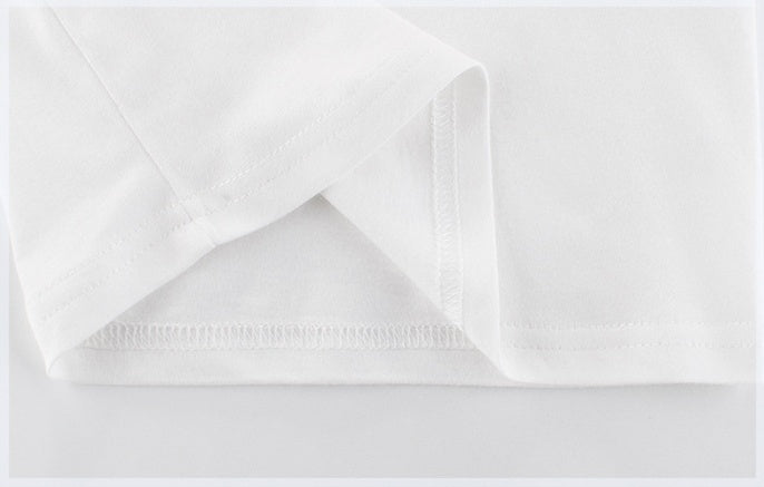 T-shirt enfant col rond manches courtes en coton