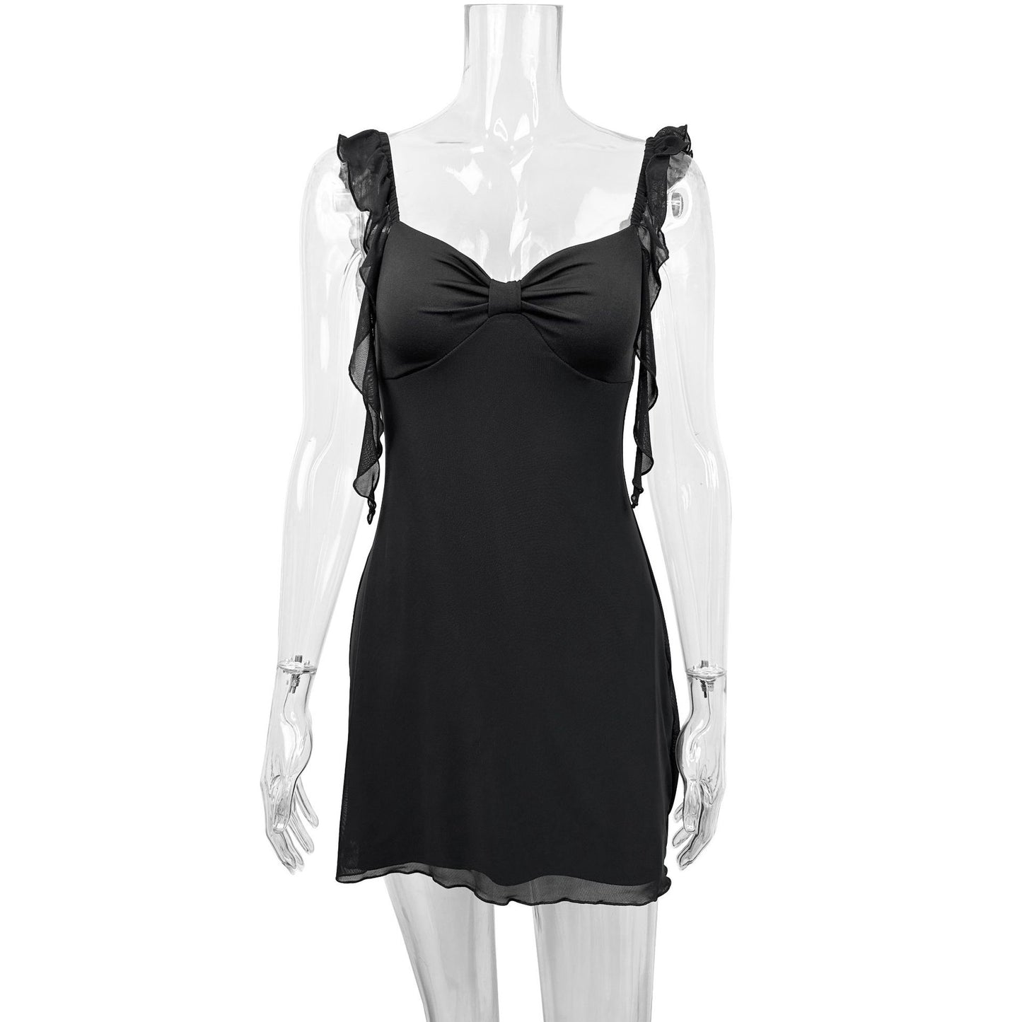 Womens V-neck Slip Dress With Lace Trim A Stylish Backless Floral Dress