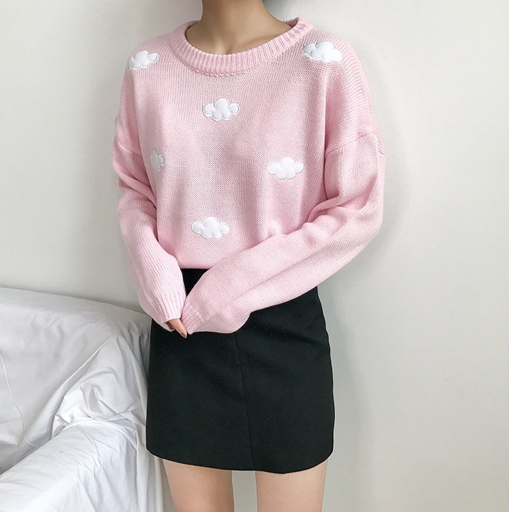 Pull ample en forme de nuage