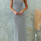 Robe rayée slim à une épaule et lacets pour femme