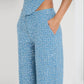 Ensemble haut tube en denim à paillettes et pantalon large