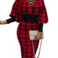 Robe gracieuse et tendance à manches lanternes et taille ajustée