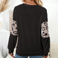 Casual Knitted Leopard Print Pullover Women's Round