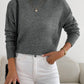 Autumn And Winter Half-high Collar Pullover Women's Fashion Solid Color Loose Knitted Top
