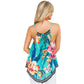 beach print halter vest