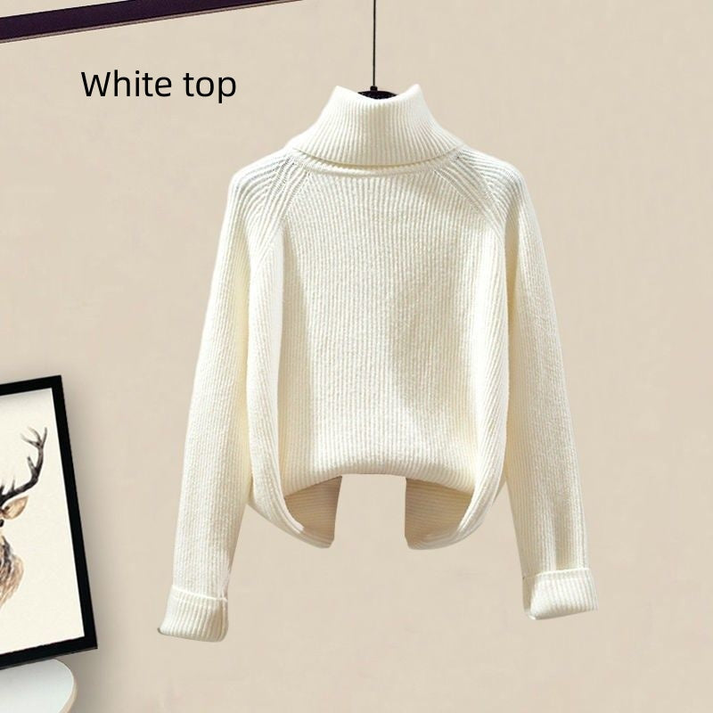 Women's Casual Fashion Fake Two-piece Top Slim Fit Skirt Two-piece Set
