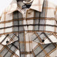 Boyfriend Style Large Plaid Woolen Shirt