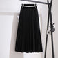 Fat Sister V-neck Sweater Korean Style Gold Velvet Skirt
