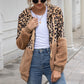 Women's Leopard Panel Winter Coat Top