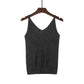 V-neck suspender knitted glitter vest