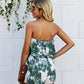 Summer European And American New Style Tube Top Tie-dye High-waist Jumpsuit