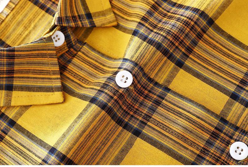Chemise à carreaux mi-longue ample à manches longues pour femme