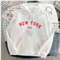 NEW Colors Sweatshirts Velvet Winter Women's NEW YORK