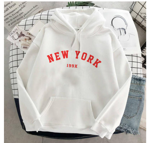 NEW Colors Sweatshirts Velvet Winter Women's NEW YORK
