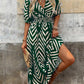 Loose Women's Wear Elegant Style Random Printing Tie-dye Large Swing Dress