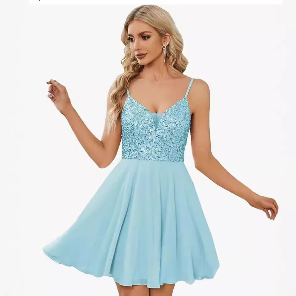 Womens Stylish Sequin Toast Dress