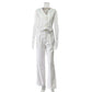 Solid Color Vest High Waist Trousers Two-piece Set