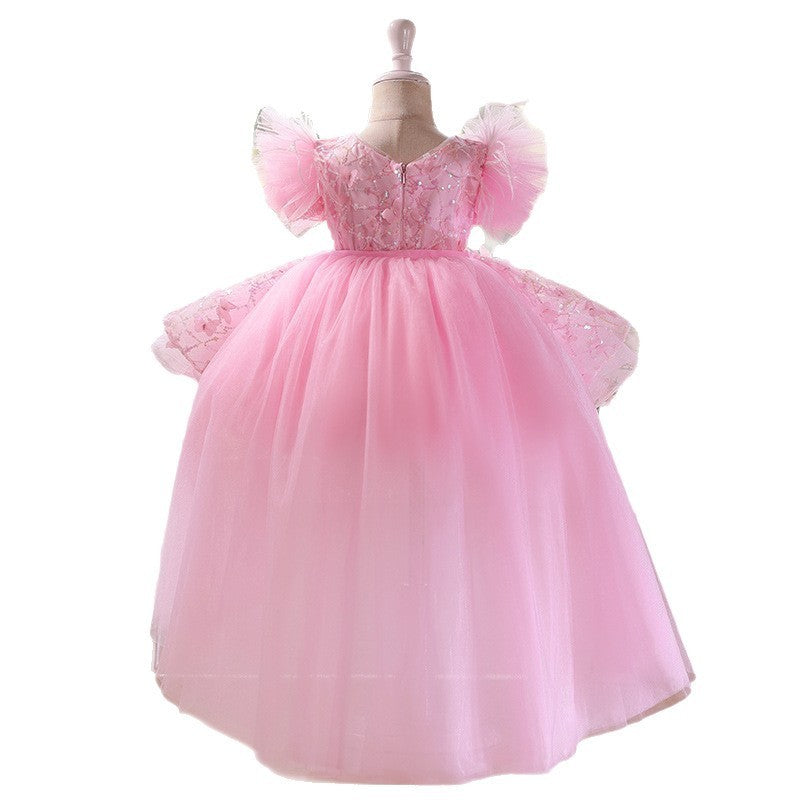 Girl's Princess Dress Beautiful Piano Playing Pettiskirt