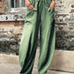Pantalon sarouel pour femme avec poches, taille haute, décontracté, pour la plage, ample, pour l'été