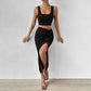 Sleeveless Vest And Skirt Two-piece Set