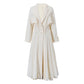Women's Elegant Lapel And Waist Tight Long Sleeve Dress