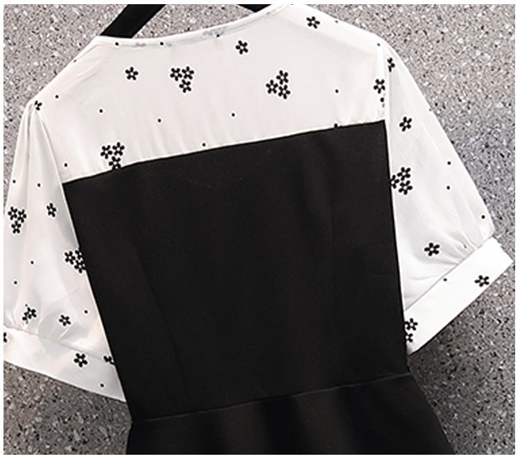 Splicing Plus Size Women's Fashion Simple Fake Two Pieces