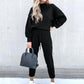 Autumn And Winter Long Sleeve Fleece Fashion Casual Sweater Suit